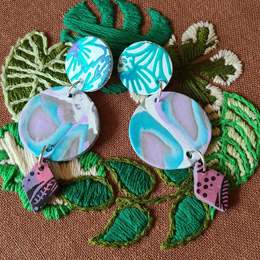 Unique Polymer Clay Earrings